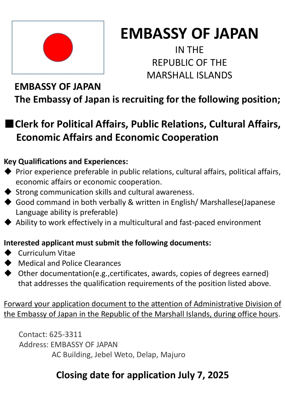 Clerk Job-Opening