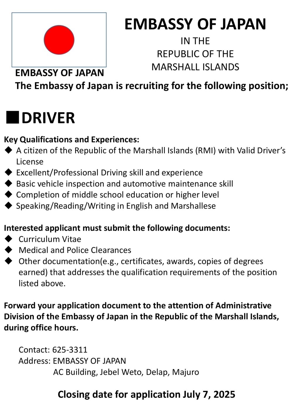 Driver Job-Opening